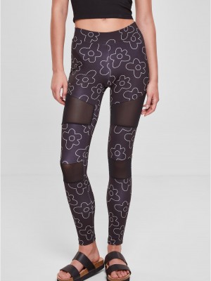 Дамски клин в черен цвят Urban Classics Ladies AOP Leggings Дамски клин в черен цвят Urban Classics Ladies AOP Leggings