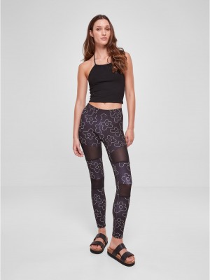 Дамски клин в черен цвят Urban Classics Ladies AOP Leggings Дамски клин в черен цвят Urban Classics Ladies AOP Leggings