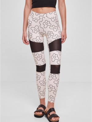 Дамски клин в цвят екрю Urban Classics Ladies AOP Leggings Дамски клин в цвят екрю Urban Classics Ladies AOP Leggings