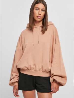 Дамски широк суичър с качулка в цвят праскова Ladies Terry Hoody