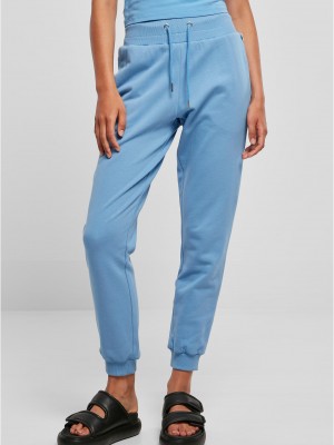 Дамско долнище в светлосин цвят Urban Classics Ladies High Waist Pants