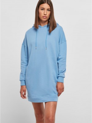 Дамска рокля с качулка в светлосин цвят Urban Classics Ladies Terry Dress