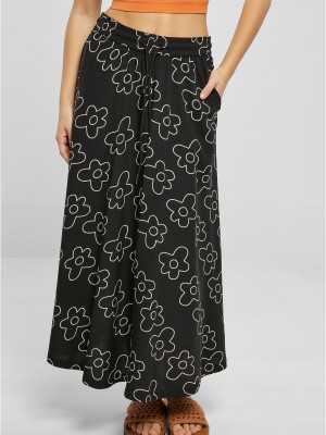 Дамска дълга пола в черен цвят Urban Classics Ladies Midi Skirt