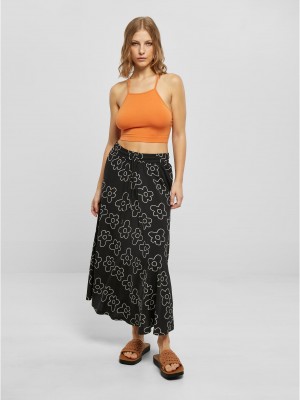 Дамска дълга пола в черен цвят Urban Classics Ladies Midi Skirt