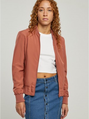 Дамско бомбър яке в цвят праскова Urban Classics Ladies Bomber Jacket