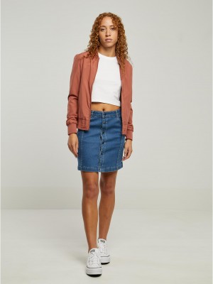 Дамско бомбър яке в цвят праскова Urban Classics Ladies Bomber Jacket