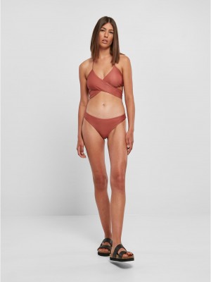 Дамски бански костюм от две части в цвят праскова Urban Classics Ladies Bikini