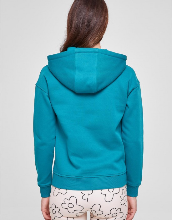 Дамски суичър в цвят тюркоаз Urban Classics Ladies Hoody, Urban Classics, Суичъри - Complex.bg