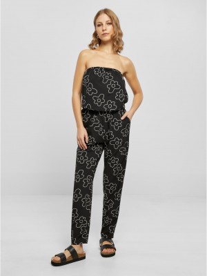 Дамски дълъг гащеризон в черен цвят Urban Classics 