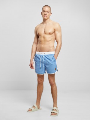 Мъжки плувни шорти в светлосин цвят Urban Classics Retro Swimshorts