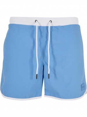 Мъжки плувни шорти в светлосин цвят Urban Classics Retro Swimshorts