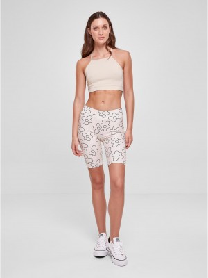 Дамски къс топ в цвят екрю Urban CLassics Ladies Triangle Top