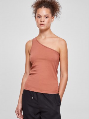 Дамски потник в цвят праскова Urban Classics Asymmetric