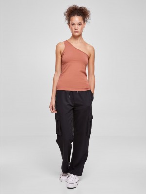 Дамски потник в цвят праскова Urban Classics Asymmetric