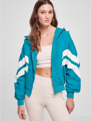 Дамско яке с качулка в цвят тюркоаз Urban Classics Ladies Jacket Дамско яке с качулка в цвят тюркоаз Urban Classics Ladies Jacket