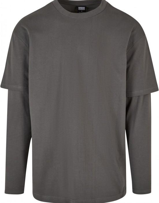 Мъжка блуза с двойни ръкави в сив цвят Urban Classics Double, Urban Classics, Блузи - Complex.bg