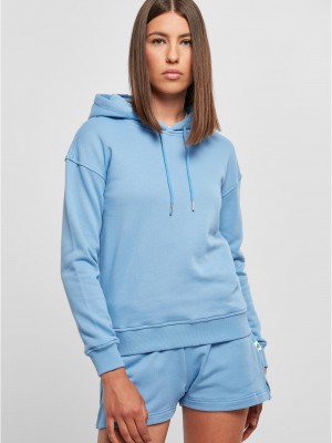 Дамски суичър с качулка в светлосин цвят Urban Classics Ladies Organic Hoody