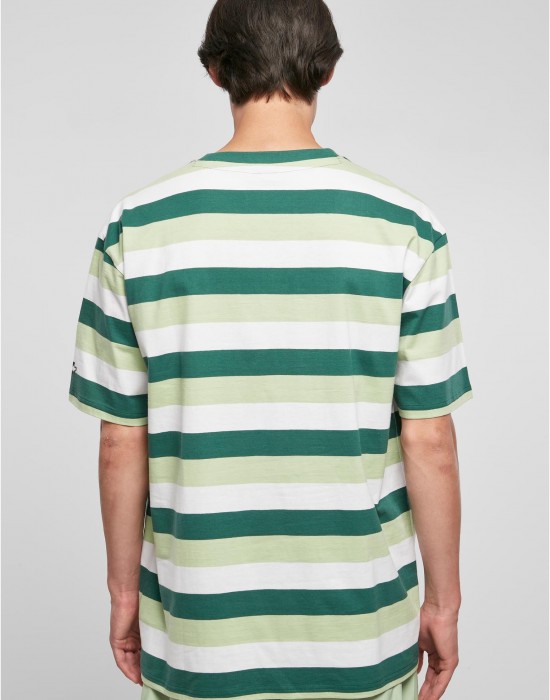 Мъжка широка тениска в зелен цвят Starter Sun Stripes Tee, Urban Classics, Тениски - Complex.bg