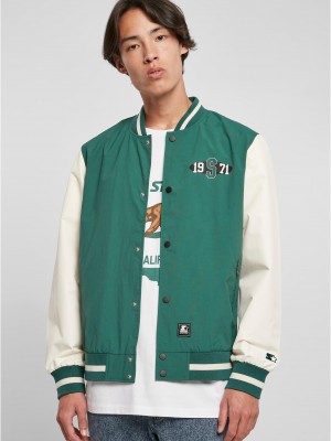 Мъжко колежанско яке в зелен цвят Starter College Jacket