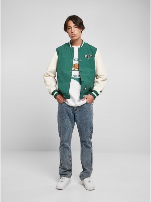 Мъжко колежанско яке в зелен цвят Starter College Jacket