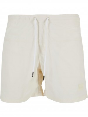 Мъжки плувни шорти в цвят екрю Urban Classics Block Swim Shorts