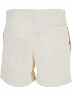 Мъжки плувни шорти в цвят екрю Urban Classics Block Swim Shorts