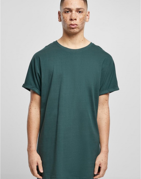 Мъжка дълга тениска в тъмнозелен цвят Urban Classics Long Shaped Tee, Urban Classics, Тениски - Complex.bg