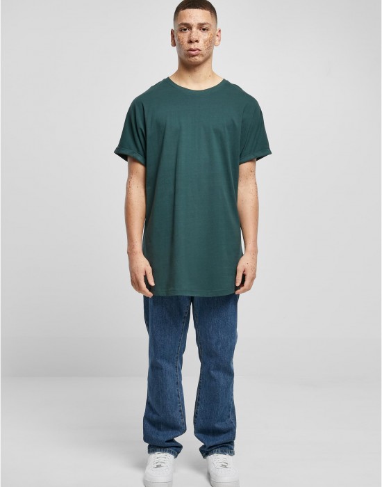 Мъжка дълга тениска в тъмнозелен цвят Urban Classics Long Shaped Tee, Urban Classics, Тениски - Complex.bg