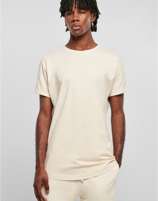 Мъжка дълга тениска в цвят екрю Urban Classics Long Shaped Tee, Urban Classics, Тениски - Complex.bg