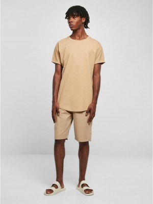Мъжка дълга тениска в бежов цвят Urban Classics Long Shaped Tee Мъжка дълга тениска в бежов цвят Urban Classics Long Shaped Tee