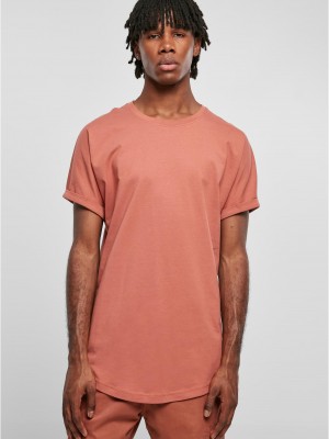 Мъжка дълга тениска в цвят праскова Urban Classics Long Shaped Tee Мъжка дълга тениска в цвят праскова Urban Classics Long Shaped Tee