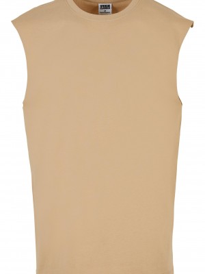 Мъжки потник в бежов цвят Urban Classics Open Edge Мъжки потник в бежов цвят Urban Classics Open Edge