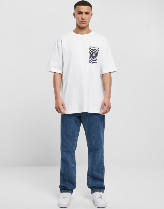 Мъжка широк тениска в бял цвят Starter Palm Tee, STARTER, Тениски - Complex.bg