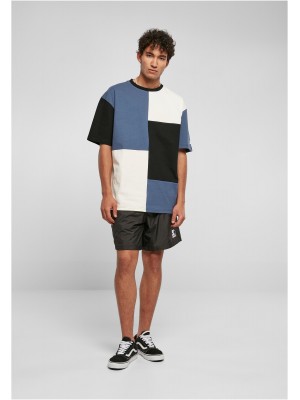 Мъжка тениска в цветен десен Starter Patchwork vintageblue/black/palewhite