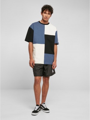 Мъжка тениска в цветен десен Starter Patchwork vintageblue/black/palewhite Мъжка тениска в цветен десен Starter Patchwork vintageblue/black/palewhite