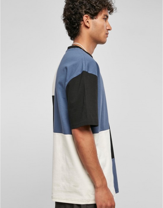 Мъжка тениска в цветен десен Starter Patchwork vintageblue/black/palewhite, STARTER, Тениски - Complex.bg