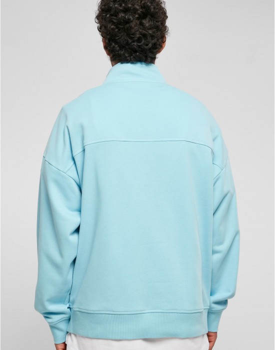 Мъжка широка блуза с яка в светлосин и бял цвят Starter Troyer, STARTER, Блузи - Complex.bg
