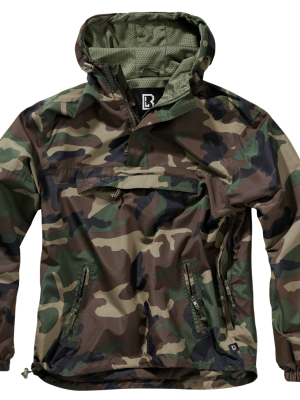 Мъжка лятна ветровка в зелен камуфлаж Brandit woodland