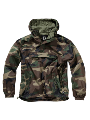 Мъжка лятна ветровка в зелен камуфлаж Brandit woodland