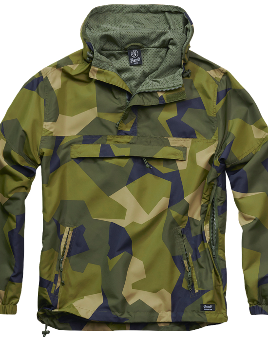 Мъжка лятна ветровка в зелен камуфлаж Brandit camo M90, Brandit, Якета - Complex.bg