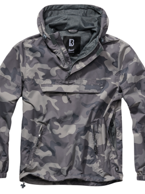Мъжка лятна ветровка в сив камуфлажен цвят Grey Camo
