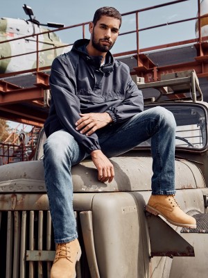 Мъжка лятна ветровка в тъмносин цвят Brandit