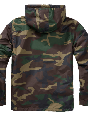 Мъжка дебела ветровка в камуфлажен цвят Brandit Woodland