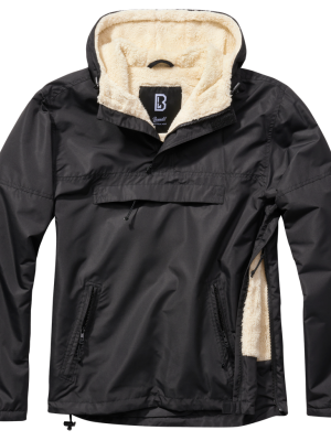 Мъжка дебела ветровка в черен цвят Brandit Woodland