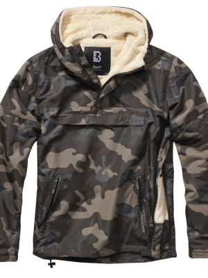 Мъжка дебела ветровка в тъмен камуфлажен цвят Brandit Darkcamo