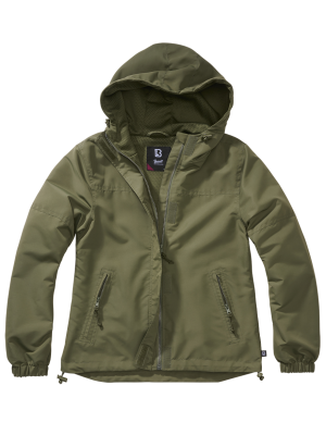 Дамско лятно яке в цвят маслина Brandit Windbreaker olive