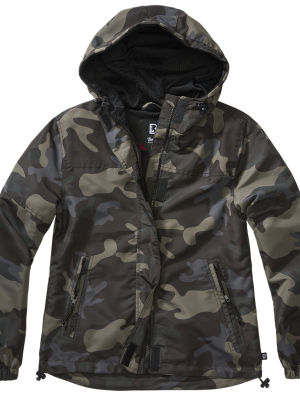 Дамско лятно яке в тъмен камуфлаж Brandit Windbreaker darkcamo Дамско лятно яке в тъмен камуфлаж Brandit Windbreaker darkcamo