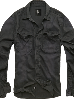 Мъжка дънкова риза в черен цвят Brandit Hardee Denim