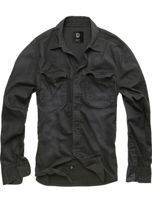 Мъжка дънкова риза в черен цвят Brandit Hardee Denim