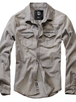 Мъжка дънкова риза в сив цвят Brandit Riley Denim Shirt grey  